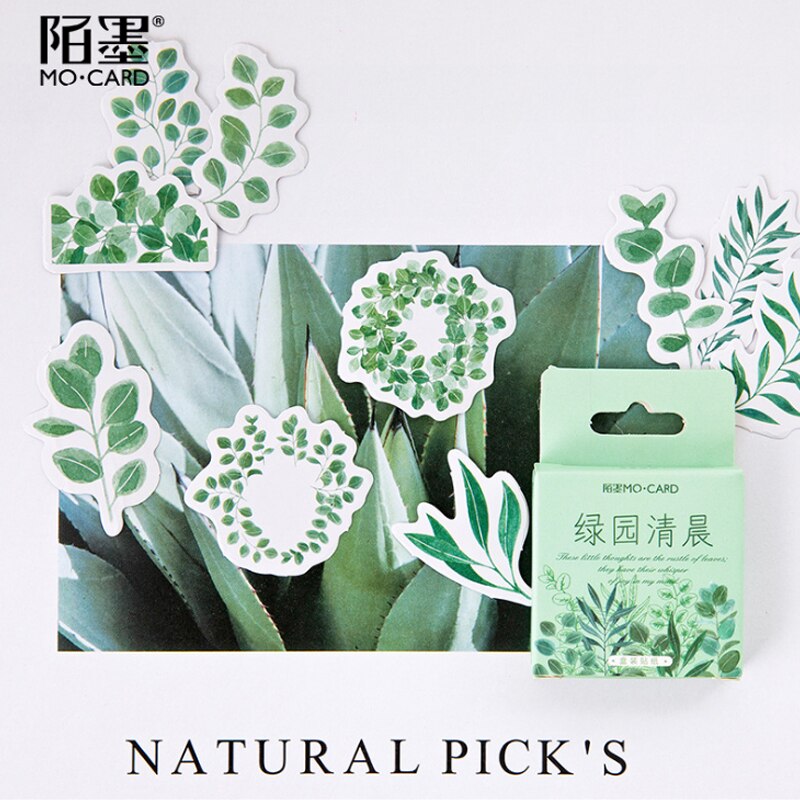 Green Leaves Planner Stickers