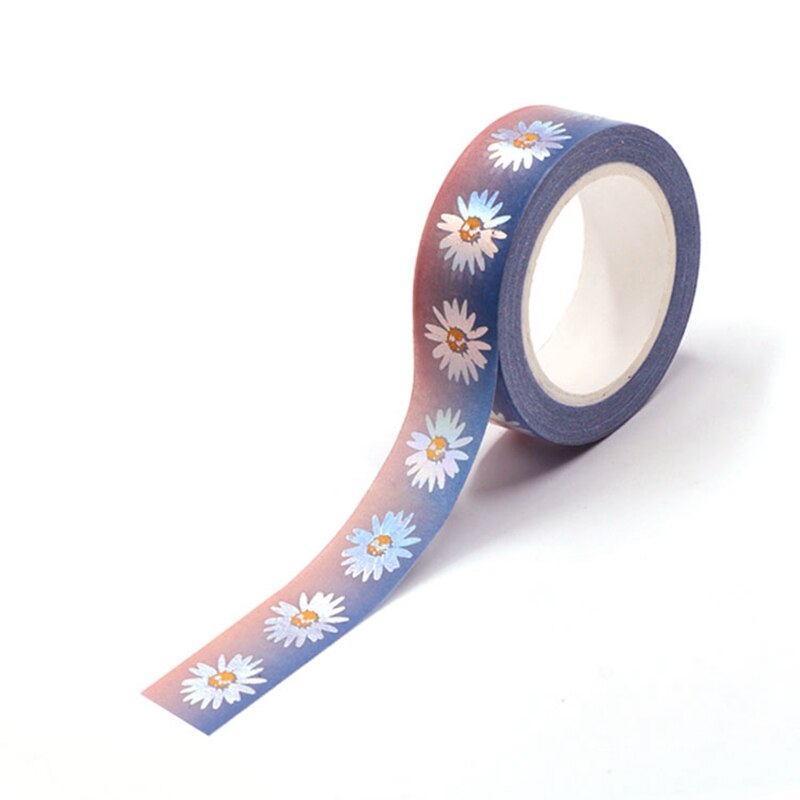 Cute Daisy Silver Foiled Washi Tape