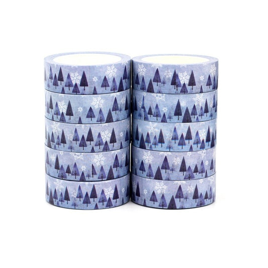 Conifers and Snowflakes Washi Tape