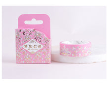 Load image into Gallery viewer, Blooming Flowers Gold Foiled Washi Tape
