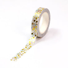 Load image into Gallery viewer, Golden Foiled Flower Washi Tape

