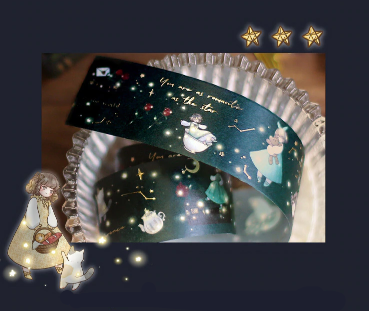 Starry Story Series Gilded Washi Tape