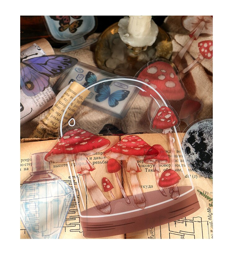 Retro Transparent PET  Stickers