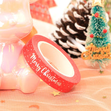 Load image into Gallery viewer, Merry Christmas Silver Foiled Washi Tape
