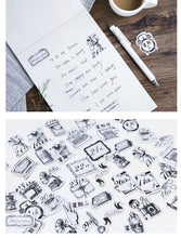 Load image into Gallery viewer, Black and White Weekly Planner Stickers
