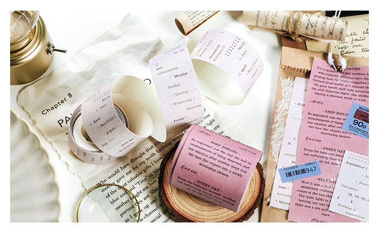 Retro Text Border Washi Tape