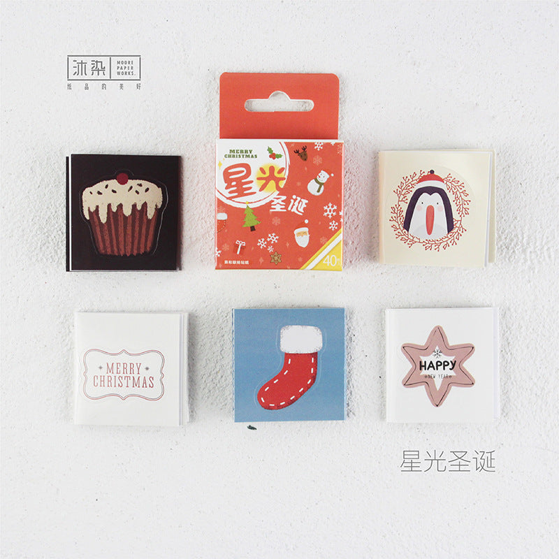 Snowman Christmas Sticker Box