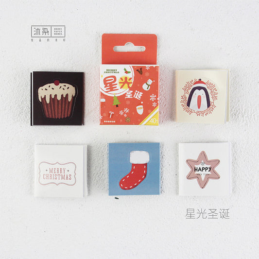 Snowman Christmas Sticker Box