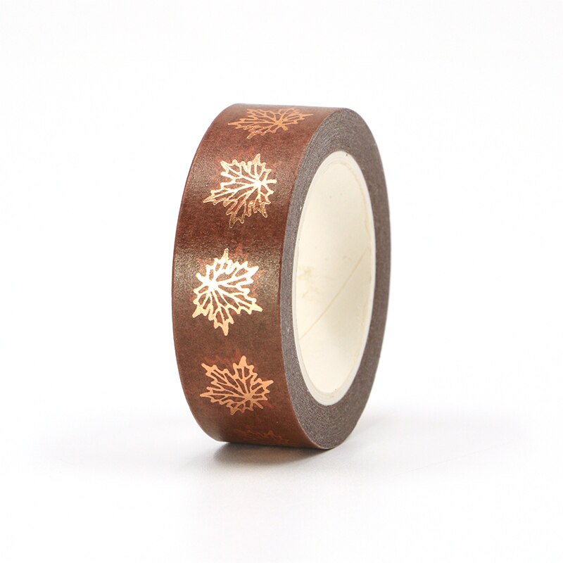 Copper Foiled Maple Leaves Washi Tape