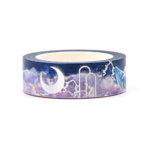 Moon and Dreams Silver Foiled Washi Tape