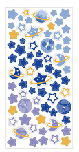 Load image into Gallery viewer, Planet and Stars Glitter PET Sticker
