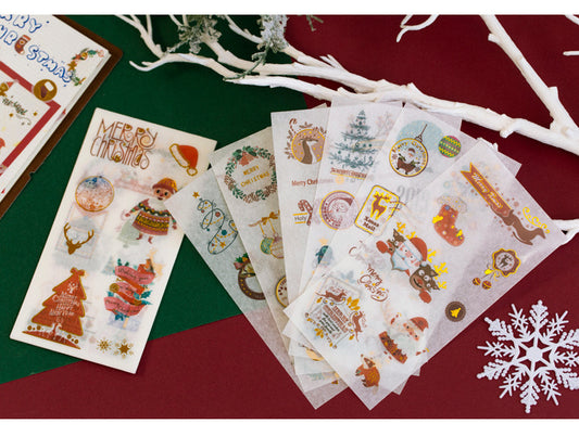 Christmas Gold Foiled Stickers