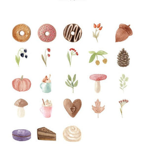 Donuts and Leaves Sticker Box