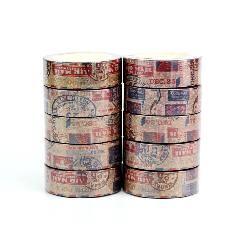Vintage Stamps Kraft Washi Tape