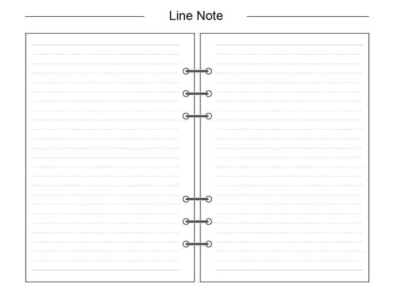 Transparent Ring Binder Inserts- Ruled