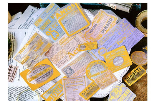 Renaissance Series Gold Foiled Stickers