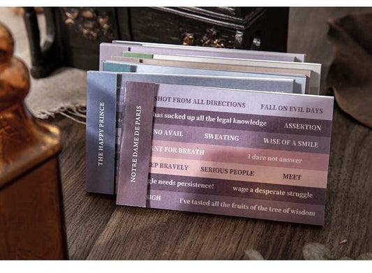 Retro English Library Series Sticker Booklet