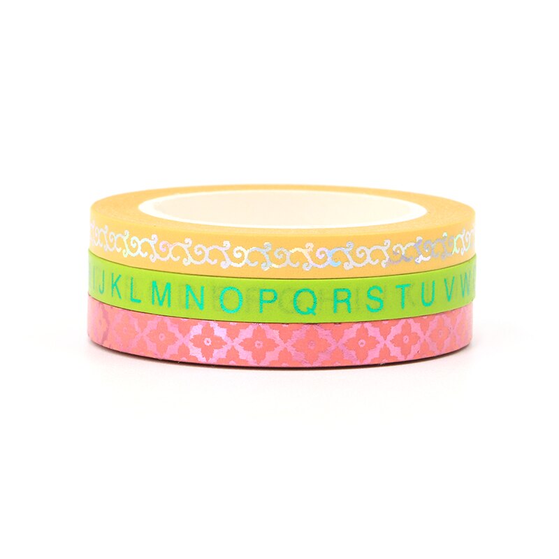 Alphabets Foiled Slim Washi Tape Set