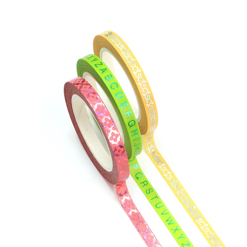 Alphabets Foiled Slim Washi Tape Set