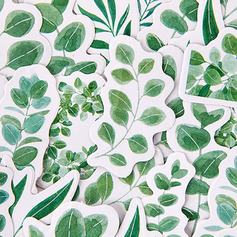 Green Leaves Planner Stickers