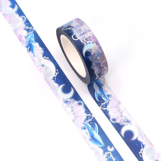 Moon and Dreams Silver Foiled Washi Tape