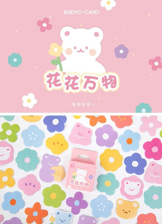 Kawaii Floral Planner Stickers