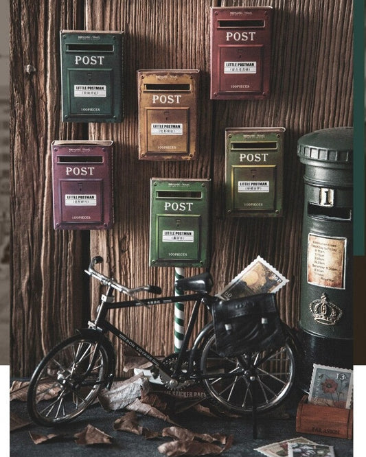 Little Postbox Retro Stamp Sticker Series