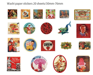 Multi-material Journaling Retro Stickers - Retro Advertisements