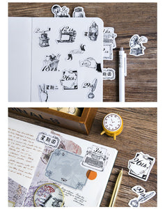 Black and White Weekly Planner Stickers