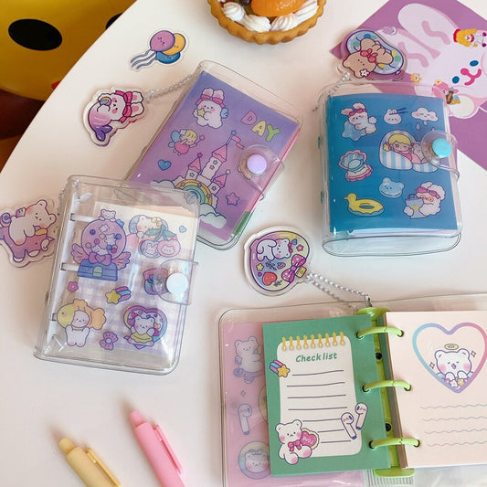 Kawaii Transparent Mini Ring Binder