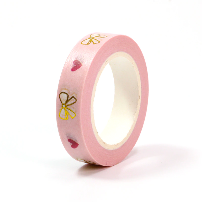 Foiled Pink Bowknot Washi Tape