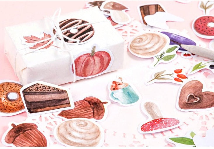 Donuts and Leaves Sticker Box