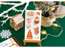 Load image into Gallery viewer, Christmas Gold Foiled Stickers
