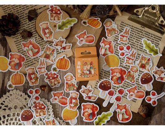 Fall Squirrels Sticker Box