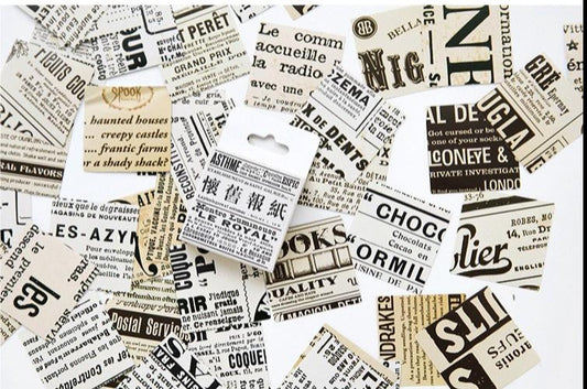 Vintage Newspaper Planner Stickers