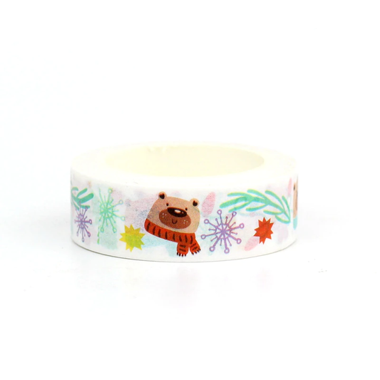 Bears and Snowflakes Washi Sample