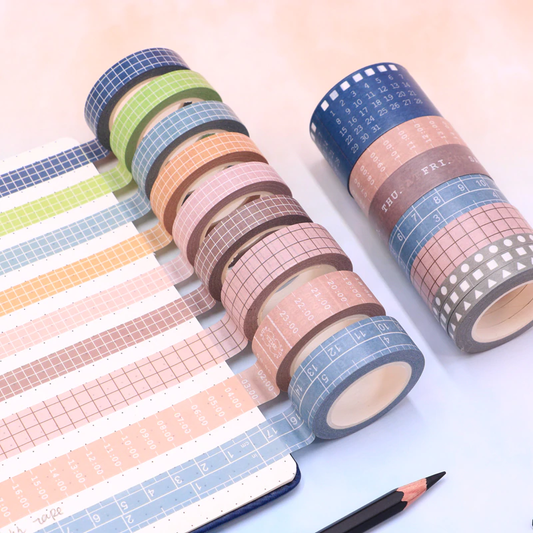 Neutral Plaid Planner Washi Tape