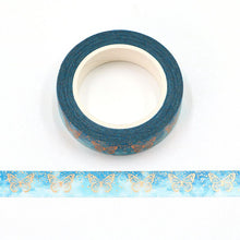 Load image into Gallery viewer, Gold Foiled Butterflies Washi Tape
