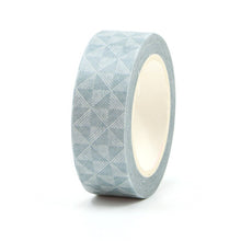 Load image into Gallery viewer, Blue Triangular Trellis Pattern Washi Sample
