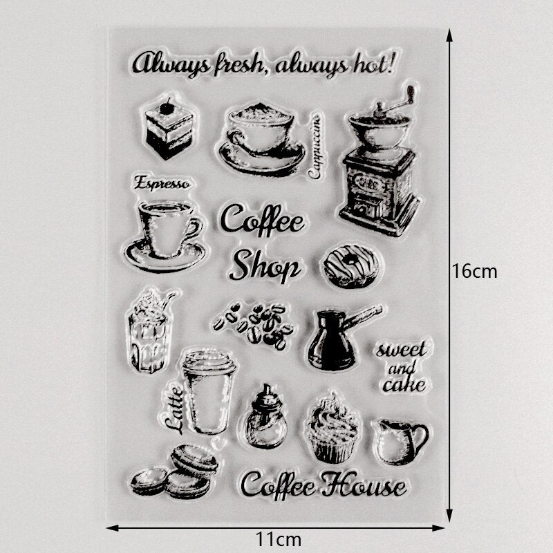 Coffee Shop Clear Stamp