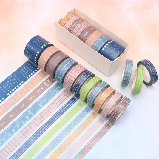 Neutral Plaid Planner Washi Tape
