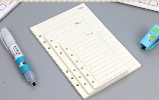 Transparent Ring Binder Inserts- To Do