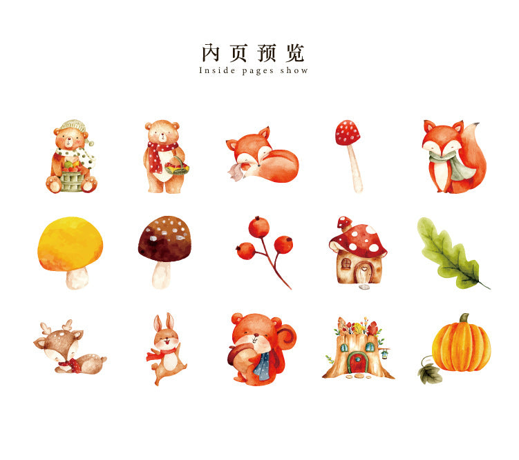 Fall Squirrels Sticker Box