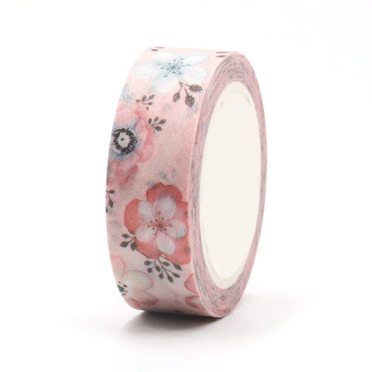 Spring Pink Floral Washi Tape
