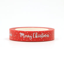 Load image into Gallery viewer, Merry Christmas Silver Foiled Washi Sample
