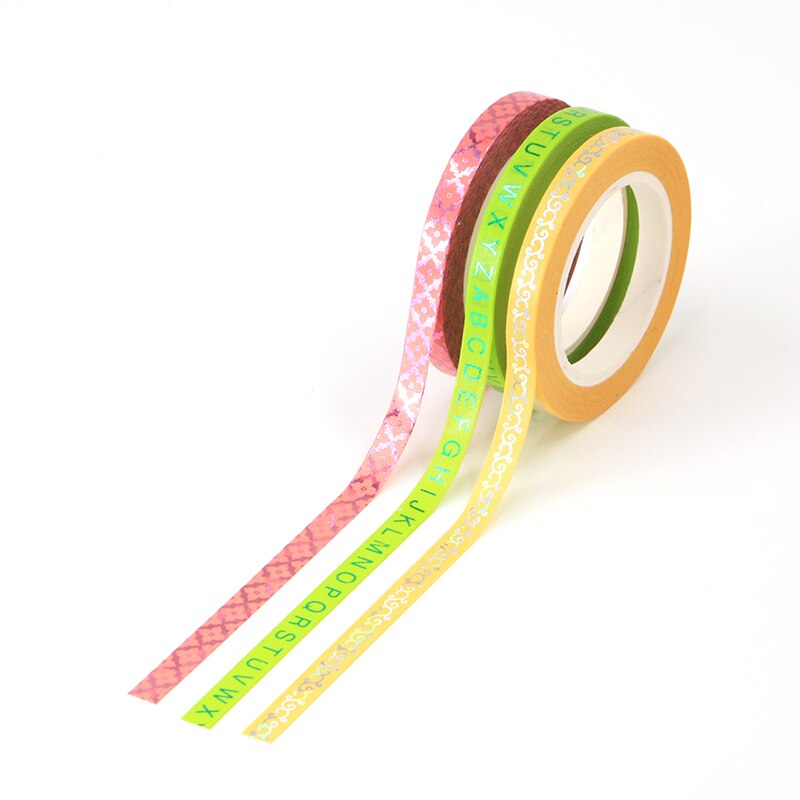 Alphabets Foiled Slim Washi Tape Set
