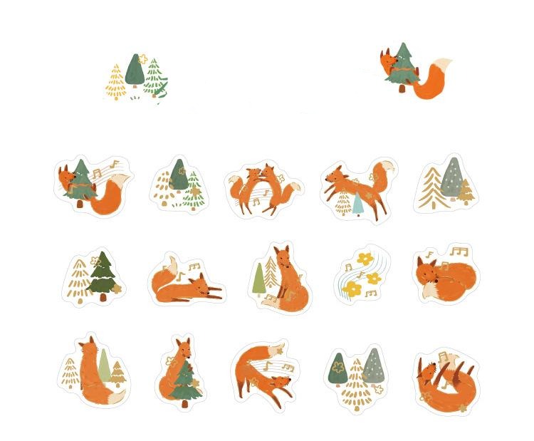 Forest Animals Flake Seals