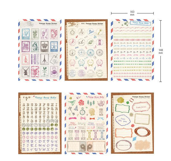 Vintage Stamp Sticker