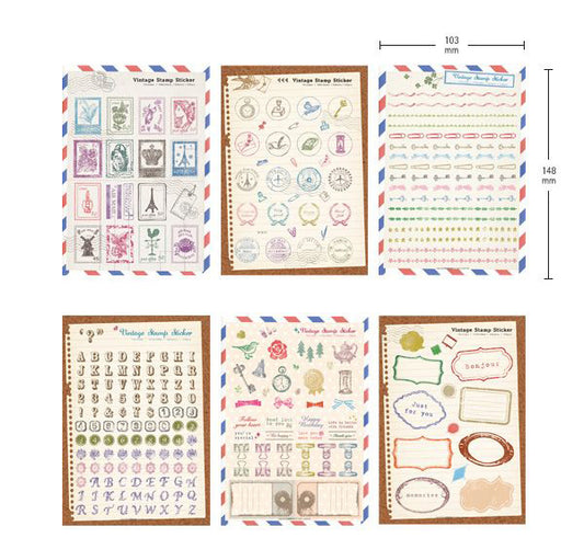Vintage Stamp Sticker