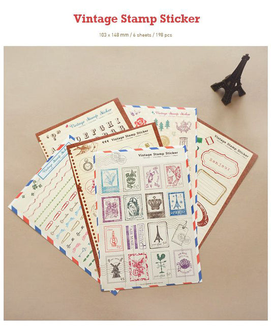 Vintage Stamp Sticker